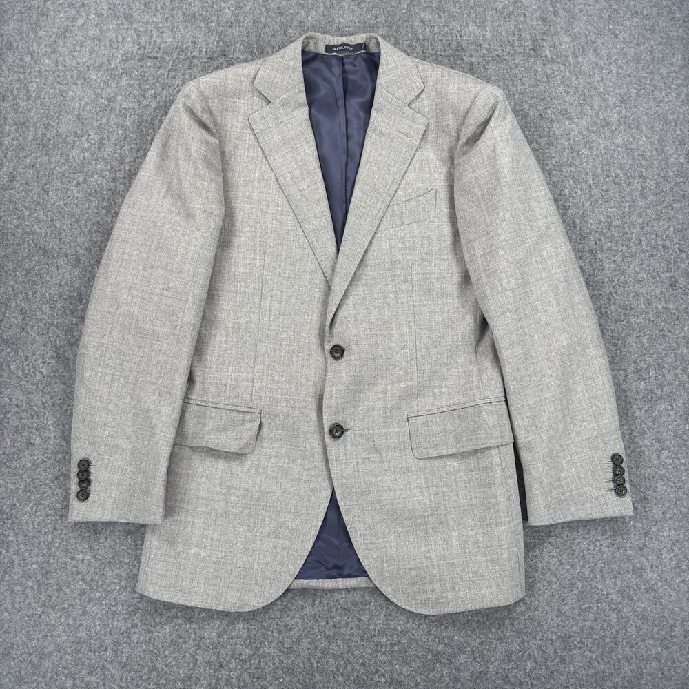 Suitsupply Lazio Grey Pure Wool Suit Jacket Blazer Mens 46R Slim Fit P52931